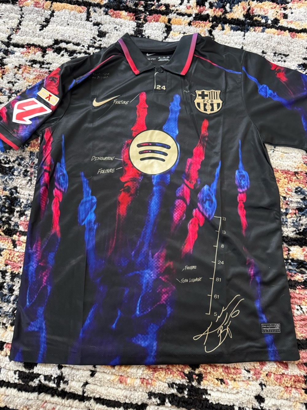 Nike Black and Gold Soccer Polo